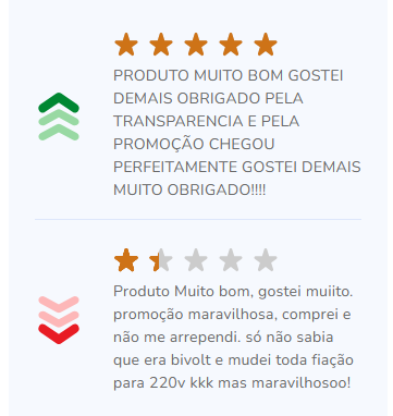 Avaliação do produto